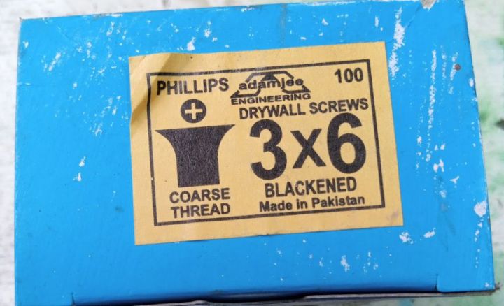 ADAMJEE BUGLE HEAD DRYWALL SCREWS BLACK SCREW FURNITURE SCREW WOOD SCREW 3”x6