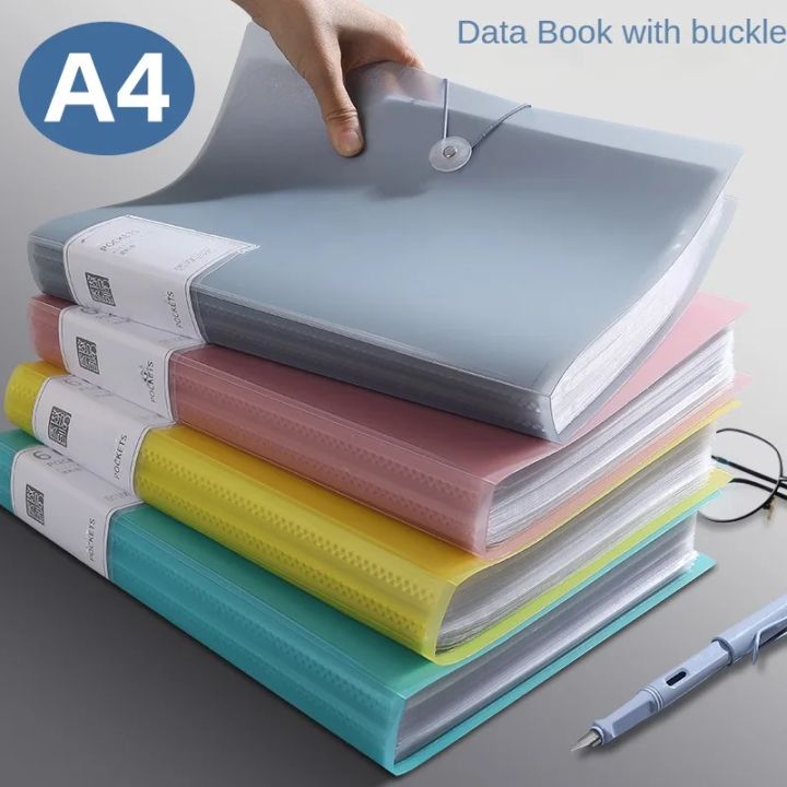 A4 Information Book Folder Transparent Centerfold Certificate Paper ...