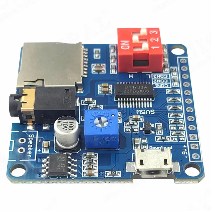 Voice%20Sound%20Module%20for%20Arduino%20MP3%20Player%20Module%20UART%20I/O%20Trigger%20Class%20D%20Amplifier%20Board%205W%208M%20Storage%20SD/TF%20Card%20DY1703A%20-%20Image%206