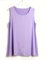 Plus Size Simple Solid Tank Top Casual Crew Neck Sleeveless Tank Top For Summer Women's Plus Size Clothing. 