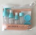Travel Separate Bottle Set Press Type Spray Bottle Transparent Seven Piece Set Portable Small Sample Bottle Cosmetics Travel Set.