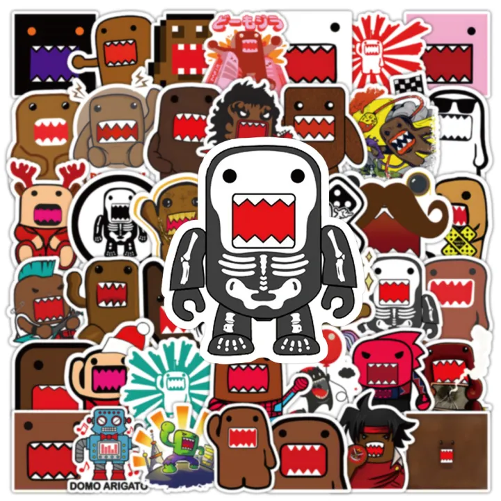50Pcs Cartoon Fun Domo Kun Stickers Graffiti Sticker Collection DIY Toy ...