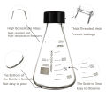 50-250ml Borosilicate Glass Erlenmeyer Flask with Black Screw Cap, Lab Conical Triangle Flask for Chemistry Experiment. 