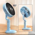 DP-7640 Rechargeable 3000mAh Battery Three Speed Modes Up-Down Adjustable Fan With Mobile Holder. 
