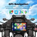 Srnubi 7 inch Portable Motorcycle DVR LCD Display GPS IPX7 Waterproof For Wireless Apple CarPlay Android Auto Airplay Monitor. 