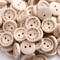 50pcs 2 Holes Natural Wooden Buttons for Clothes Decorative Button Diy Handmade 2 Eyelets Bottons Sewing Accessories3. 