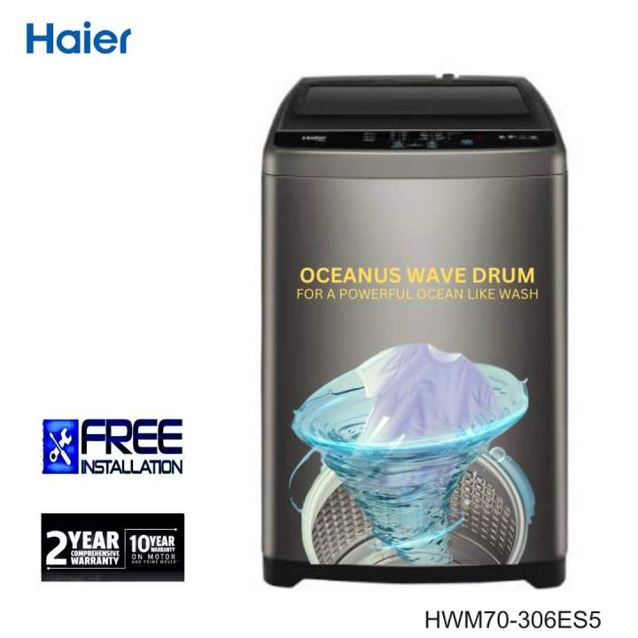 Haier HWM70-306ES5 7 Kg Fully Automatic Top Load Waahing Machine With Ultra Fresh Air