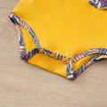 Summer Baby Short-Sleeve Outfit Set Full Print Tropical Beach Plants baby clothes Perfect for Vacation 0-18Months Boys and Girls.