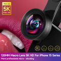 MARTVSEN 120MM Macro Lens, Professional 5K HD 10x Super Macro Universal Clip Camera Photo Lens for iPhone Samsung Andriod. 