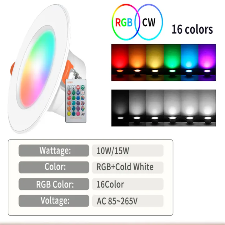 RGB%20LED%20Downlight%20AC%2010W/15W%20Ceiling%20Light%20AC%20110V%20220V%20Dimmable%20Downlight%20Recessed%20Led%20Spot%20Lamp%20With%20IR%20Remote%20Control%20Lamp%20-%20Image%204