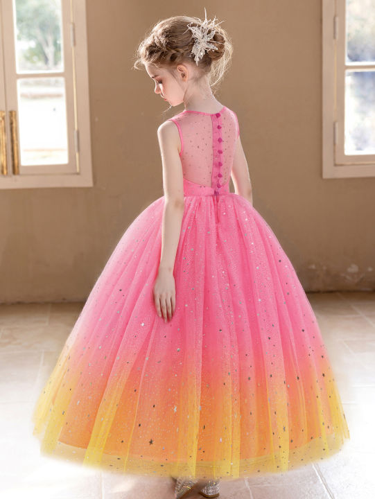 Tween%20Girl%20Dress%20Elegant%20Pink%20Crooked%20Yellow%20Flower%20Girl%20Dress%20Pearl%20Bow%20Dress%20Princess%20Skirt%20%20Ceremony%20Birthday%20Party%20-%20Image%202