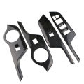 Car Window Lift Button Panel Cover for Toyota CHR C-HR 2016 2017 2018 2019 2020 LHD Decoration Stikcer 4Pcs Trim Accessories. 