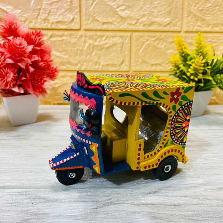 Truck Art Miniature Rickshaw Model | Handcrafted Souvenir