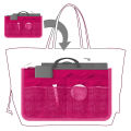 Make up Organizer Insert Bag Large Capacity Multi Pocket Cosmetic Bag Portable Multicoloured Travel Insert Handbag Pouch. 