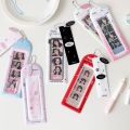 Girl Transparent Hollow Out Life Four Grid Card Holder Bag Pendant Display Card Case Photobooth Card Sleeve.
