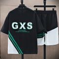 Summer T Shirts for Men Clothing Casual Gradient Men Set Tshirt Summer Running Men's Two-piece Oversize Gym Sport Short Pants. 