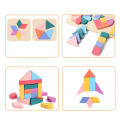 Montessori Children Wooden Rainbow DIY Shape Jigsaw Blocks Puzzle Board Educational Matching Activity Learning Toys for Kids. 
