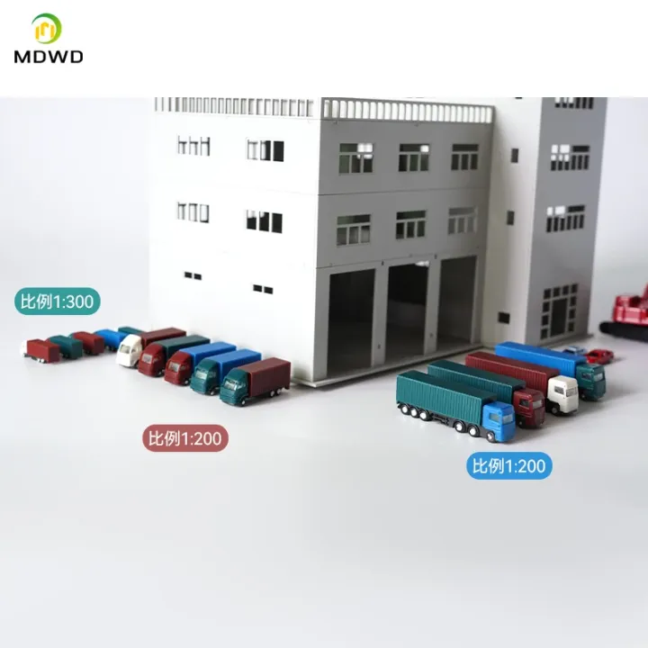 2pcs%201/200%201/300%20Scale%20Plastic%20Model%20Truck%20For%20Architecture%20Building%20Diorama%20Kits%20Toy%20-%20Image%204