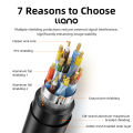 llano Cat 5e Ethernet Cable OD 5.5mm UTP 1000Mbps 100MHz Fast RJ45 Network Cable Thick Cores Ethernet Patch Cable for Laptop Rou.