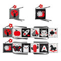 Baby Soft Cloth Books, High Contrast Black and White Crinkle Washable Foldable, Sensory Educational Toy, Perfect Birthday . 