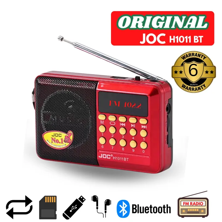 JOC Radio BT Rechargeable Portable Fm Usb / Sd Card Radio JOC 011 Bluetooth With Screen