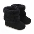 Baby Girls Snow Boots 0-18 Months Winter Warm Plush Soft Sole Non Slip Cute Bow Comfortable Toddler Shoes. 