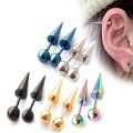 1Pair 16G 316L Stainless Steel Spike Stud Earrings, Screw Back Cartilage Tragus Conch Helix Piercing Jewelry for Women Men. 