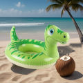 1PC Green Dinosaur Inflatable Swim Ring, Fun Pool Float, Perfect for Water Play. 