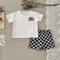 Summer Toddler Boys Girls Cotton Short Sleeve Top+Shorts Set Baby Boys Shortsleeve Printing Tee Outfits Sets Kids Clothes. 