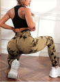 Hip Lifting Seamless Fitness Gym Leggings Tie-Dye Yoga Pants Women's Exercise Tights Tummy Control High Waist Workout Pants. 