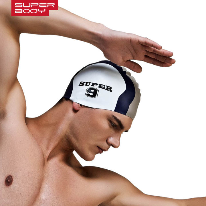 Summer%20Water%20Man%20Swimming%20Caps%20Silicone%20Boys%20New%20Blue%20Bathing%20Cap%20Male%20Adult%20Professional%20Waterproof%20Ear%20Sale%20-%20Image%203