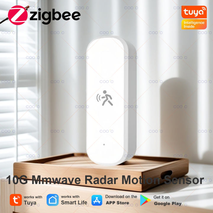 Tuya Zigbee Human Motion Sensor 10G MmWave Radar Detector with Luminance Temperature Humidity Sensor Upgarded 4 in1 PIR Sensor