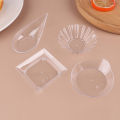 10Pcs Transparent Mini Appetizer Plates Ice Cream Cup Plastic Fruit Candy Cake Jelly Yogurt Mousse Dessert Container Pastry Tool. 