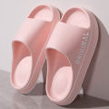 Men Thick Sole Summer Beach Slides Bathroom Anti Slip Slipper Soft Sandals Simplicity Ultra Light Letter Shoe. 