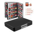 64 in 1 Storage Game Case For Switch 2/ Switch/ Lite/ OLED w/ 64 Cartridge & 64 Micro SD Card Slots Hard Shell Silicone Lining. 