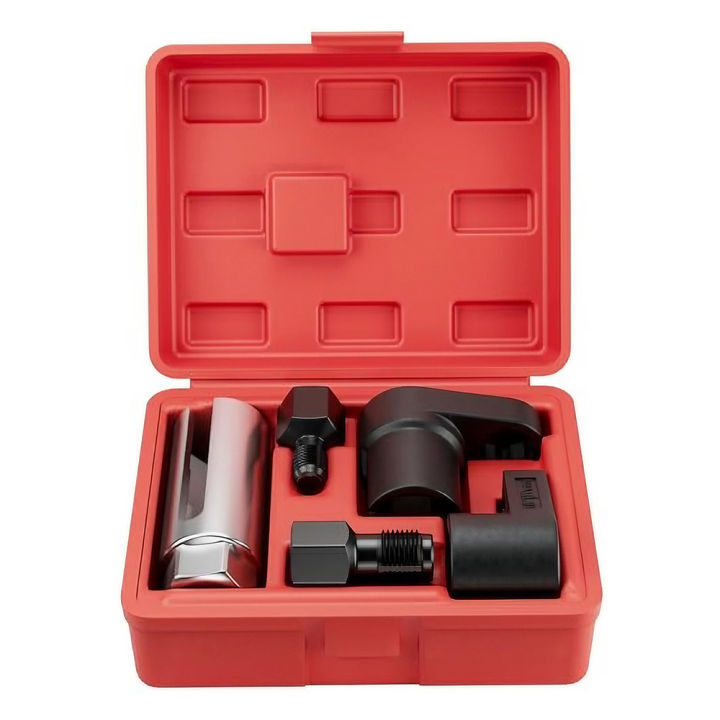 5pcs Oxygen Sensor Wrench Kit for Automotive O2 Socket Removal Install Offset Vacuum Sensor Socket Thread Chaser Tool