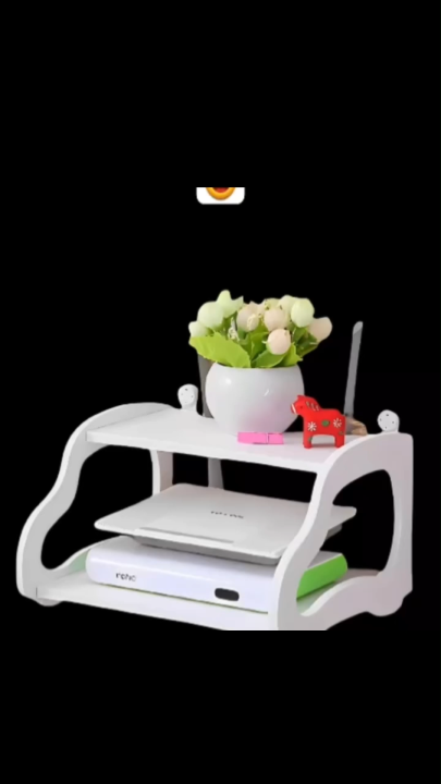 New WiFi Router Stand Storage Box White,Floating Shelf for TV Components TV Box Shelf Thick DVD Player, Floating Shelf for Set-Top Box Game Consoles for Home Shelf Stand for Wifi Modem Router Stand, Mobile Stand, Router, bathroom accessories, bathroom ac