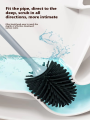 Luxury Silicone Toilet Brush With Base Set Household No Dead Angle Toilet Cleaning Brush Bathroom Scrubber Bathroom Accessories. 