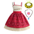 2026 New Movie Moana Cosplay Clothing Dress Toddler Carnival Vaiana Purim Festival Apparel Girl Princess Birthday Party Gown. 