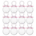 12pcs/set Transparent Plastic Wedding Candy Box Cute Pacifier Shape Storage Box Baby Shower Birthday Party Gift Packaging Box.