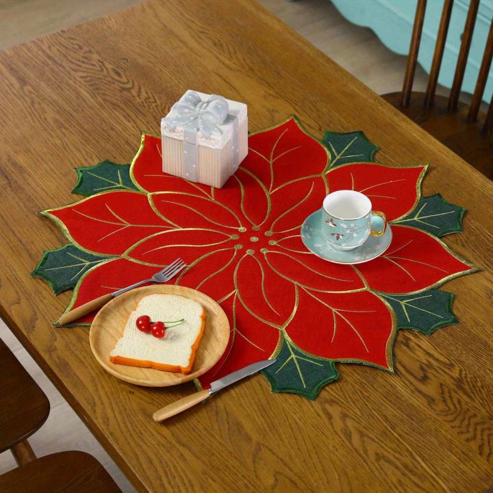 Red%20Snowflake%20Drink%20Coaster%20New%20Year%20Christmas%20Decoration%20Felt%20Dish%20Tray%20Pad%20Dinner%20Table%20Accessory%20Dinnerware%20Cup%20Mat%20-%20Image%202