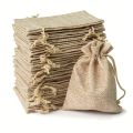 30PCS 13X18/10X15/9X12/7X9CM Drawstring Burlap Bag Jute  DIY Wedding Favor  Bag For Packaging Candy Chocolate Jewery. 