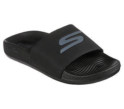 Slime Comfortable Hyper Burst Slippers Sketchers for Men in Blue Black and White. Daraz.pk