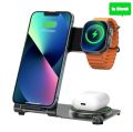 WiWu Wi-W005 3-in-1 Wireless charger. 