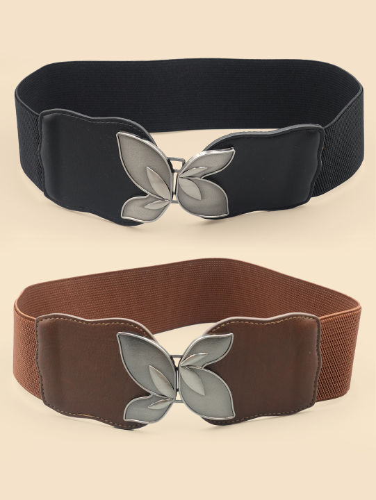 High Elastic Elastic Ladies Belt Bohemian Elastic Pu Belt Women's Elastic Tight Waist Belt Jeans Dress Elastic Wide Belt