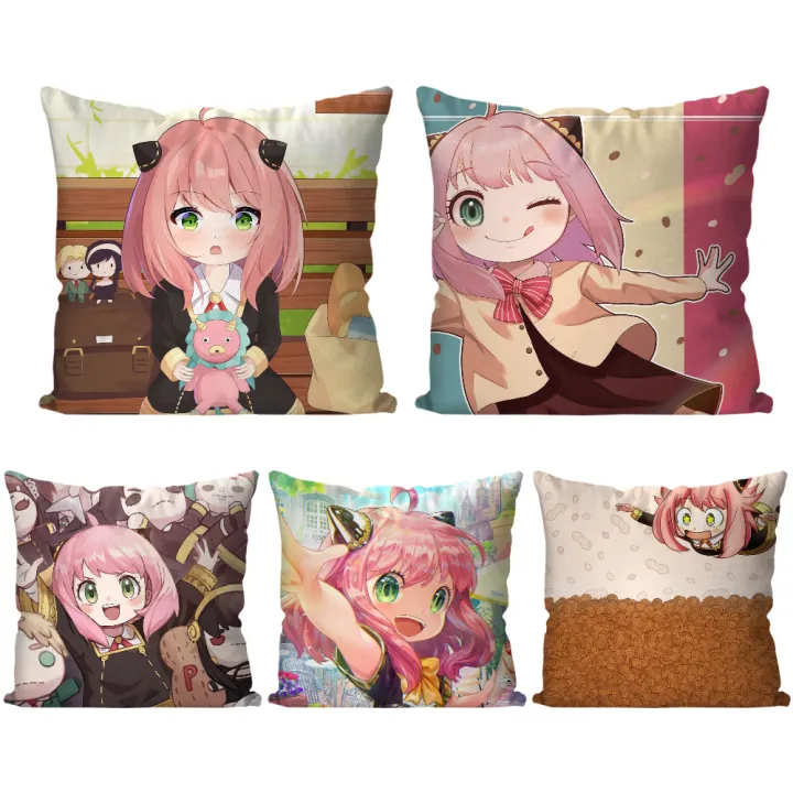 1pc Anime Spy X Family Pillow Case Home Sofa Throw Pillow Car Cushion Throw Pillow Cover