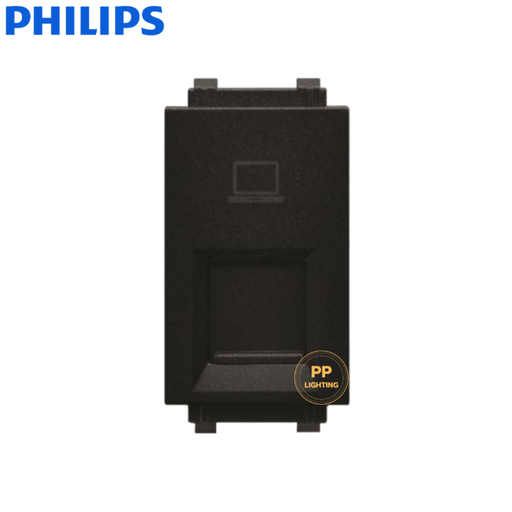 Philips%20leafstyle%203%20gang%20switch/plug%20set%20black%20with%20float%20socket%20-%20Image%205