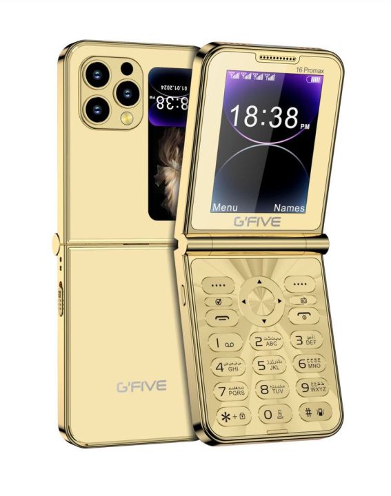 Gfive 16Pro , 4 sim standby , 2.8" screen, flash light with music, box pack one year warranty, pta approve