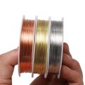 1 Roll 0.2/0.3/0.4/0.5/0.6/0.7/0.8/1mm Sturdy Copper Wire Beading Wire For Bracelet Necklace DIY Jewelry Making Accessories. 