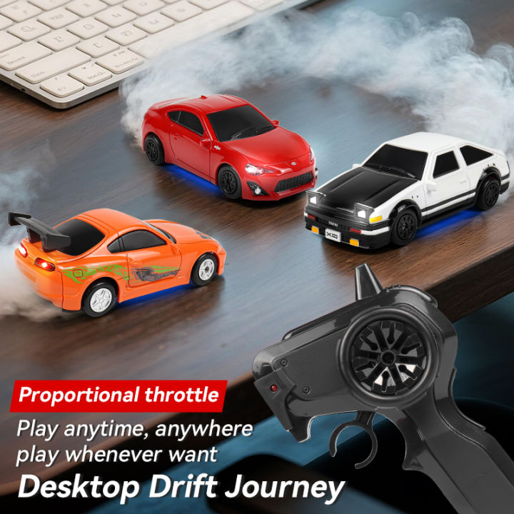 1:64 2.4G High speed Drift Rc Car 4WD Remote Control Car Four Wheel Drive Radio Controlled Mini GTR Racing Model Boy Toy Giftts